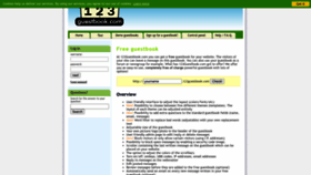 What 123guestbook.com website looked like in 2022 (1 year ago)