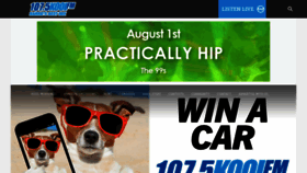 What 1075koolfm.com website looked like in 2022 (1 year ago)