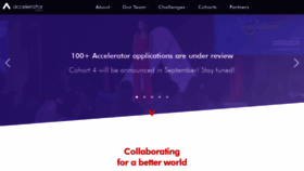 What 100accelerator.com website looked like in 2022 (1 year ago)