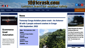 What 1001crash.com website looked like in 2022 (1 year ago)