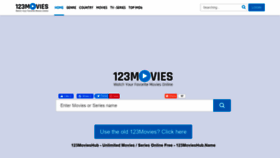 What 123movieshub.name website looked like in 2022 (1 year ago)