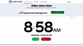 What 123alarmclock.com website looked like in 2022 (1 year ago)