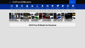 What 123free3dmodels.com website looked like in 2022 (1 year ago)