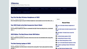 What 10desires.org website looked like in 2022 (1 year ago)
