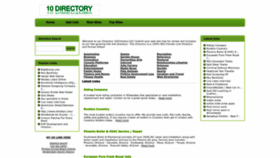 What 10directory.info website looked like in 2022 (1 year ago)