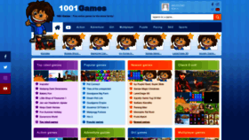 What 1001games.net website looked like in 2022 (1 year ago)