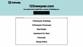 What 123newyear.com website looked like in 2022 (1 year ago)
