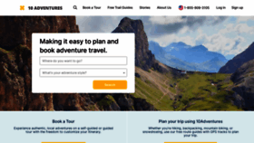 What 10adventures.com website looked like in 2023 (1 year ago)