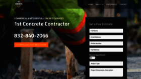 What 1stconcretecontractor.com website looked like in 2023 (1 year ago)