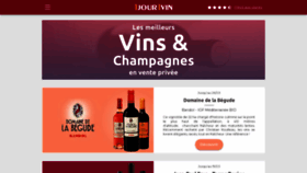 What 1jour1vin.com website looked like in 2023 (1 year ago)