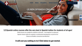 What 121spanish.com website looked like in 2023 (1 year ago)