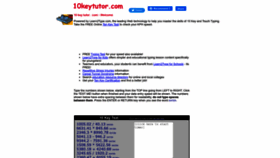 What 10keytutor.com website looked like in 2023 (1 year ago)