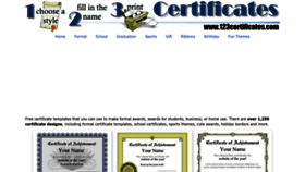 What 123certificates.com website looked like in 2023 (This year)