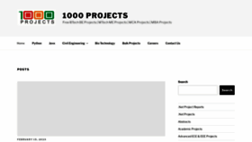 What 1000projects.org website looked like in 2023 (This year)
