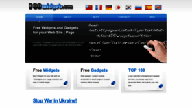What 100widgets.com website looked like in 2023 (This year)