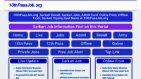 What 10thpassjob.org website looked like in 2023 (This year)