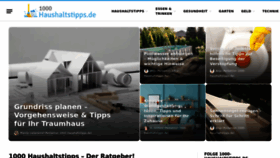 What 1000-haushaltstipps.de website looked like in 2023 (This year)