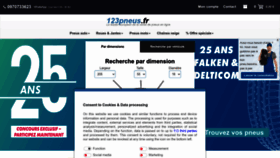 What 123pneus.fr website looked like in 2024 (2 years ago)