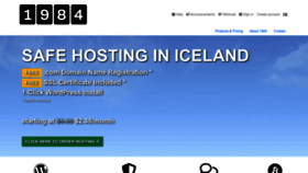 What 1984.hosting website looks like in 2024 