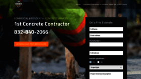 What 1stconcretecontractor.com website looks like in 2024 