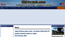 What 1001crash.com website looks like in 2024 