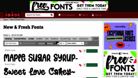 What 1001fonts.com website looks like in 2024 