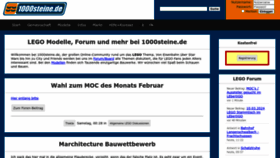 What 1000steine.de website looks like in 2024 
