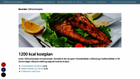 What 1200kcalkostplan.dk website looks like in 2024 