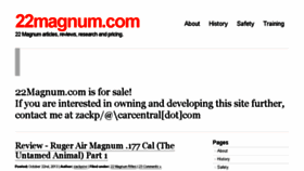 What 22magnum.com website looked like in 2013 (10 years ago)