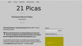 What 21picas.co.uk website looked like in 2013 (10 years ago)