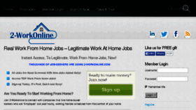 What 2-workonline.com website looked like in 2014 (10 years ago)