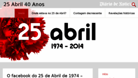 What 25abril40anos.dn.pt website looked like in 2016 (8 years ago)