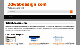 What 2dwebdesign.com website looked like in 2016 (8 years ago)