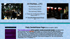 What 23parties.com website looked like in 2016 (7 years ago)