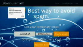What 20mail.it website looked like in 2016 (7 years ago)