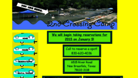 What 2ndcrossingcamp.com website looked like in 2016 (7 years ago)