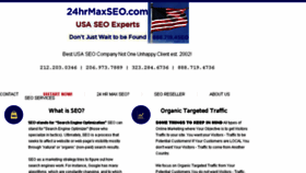 What 24hourmaxseo.com website looked like in 2016 (7 years ago)