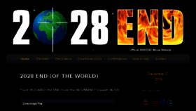 What 2028end.com website looked like in 2016 (8 years ago)