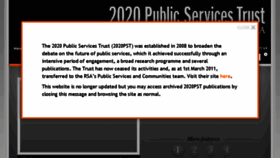 What 2020publicservicestrust.org website looked like in 2016 (7 years ago)