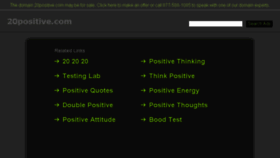 What 20positive.com website looked like in 2017 (7 years ago)