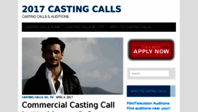 What 2017castingcalls.com website looked like in 2017 (7 years ago)