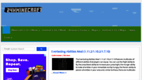 What 24hminecraft.com website looked like in 2017 (7 years ago)