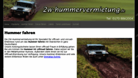 What 2w-hummervermietung.de website looked like in 2017 (6 years ago)