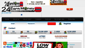 What 24earnmoney.com website looked like in 2017 (6 years ago)