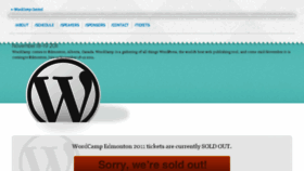 What 2011.edmonton.wordcamp.org website looked like in 2017 (6 years ago)