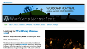 What 2011.montreal.wordcamp.org website looked like in 2017 (6 years ago)