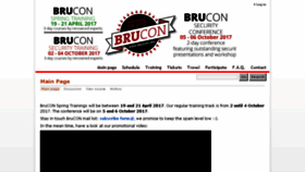 What 2017.brucon.org website looked like in 2017 (6 years ago)