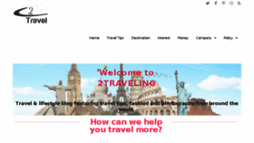 What 2traveling.com website looked like in 2018 (6 years ago)