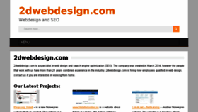 What 2dwebdesign.com website looked like in 2018 (6 years ago)