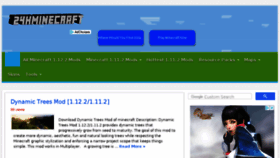 What 24hminecraft.com website looked like in 2018 (6 years ago)